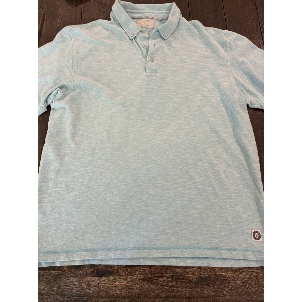 Linksoul Luxury Cotton Short Sleeve Polo Shirt Mens XL Blue Heathered Golf